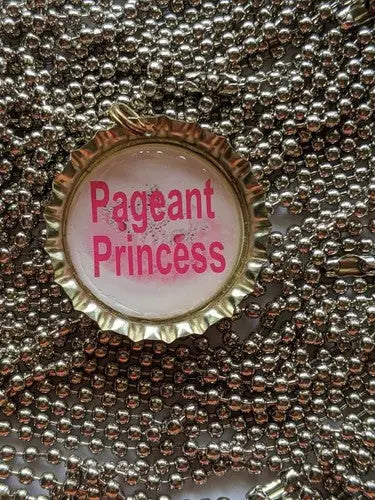 3 - bottle cap pendants Pageant Princess Sassy necklaces - General Merchandise