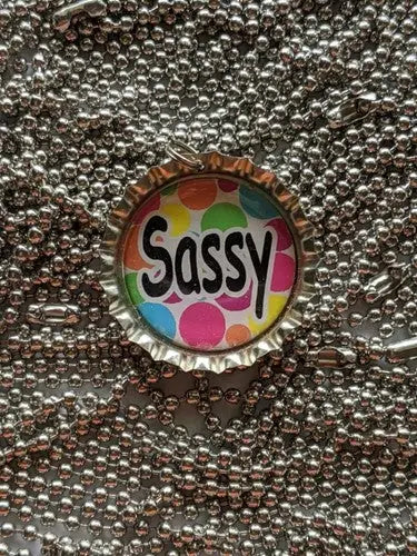 3 - bottle cap pendants Pageant Princess Sassy necklaces - General Merchandise