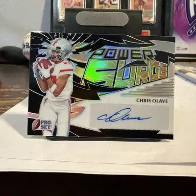2022 Leaf Pro Set Metal - Power Surge Silver Crystals #PS-CO1 Chris Olave /20. - Football Card Single