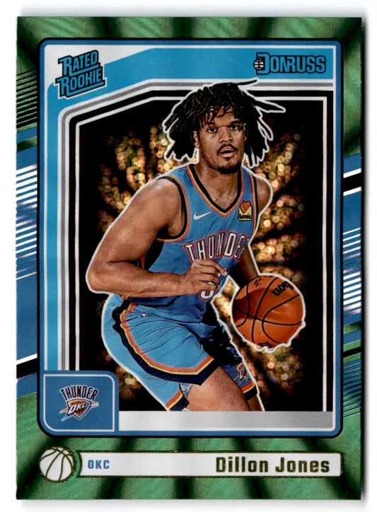 2024-25 Donruss Holo Green Laser #250 Dillon Jones NM-MT RC Rookie Thun ID:81285 - Basketball Card Single