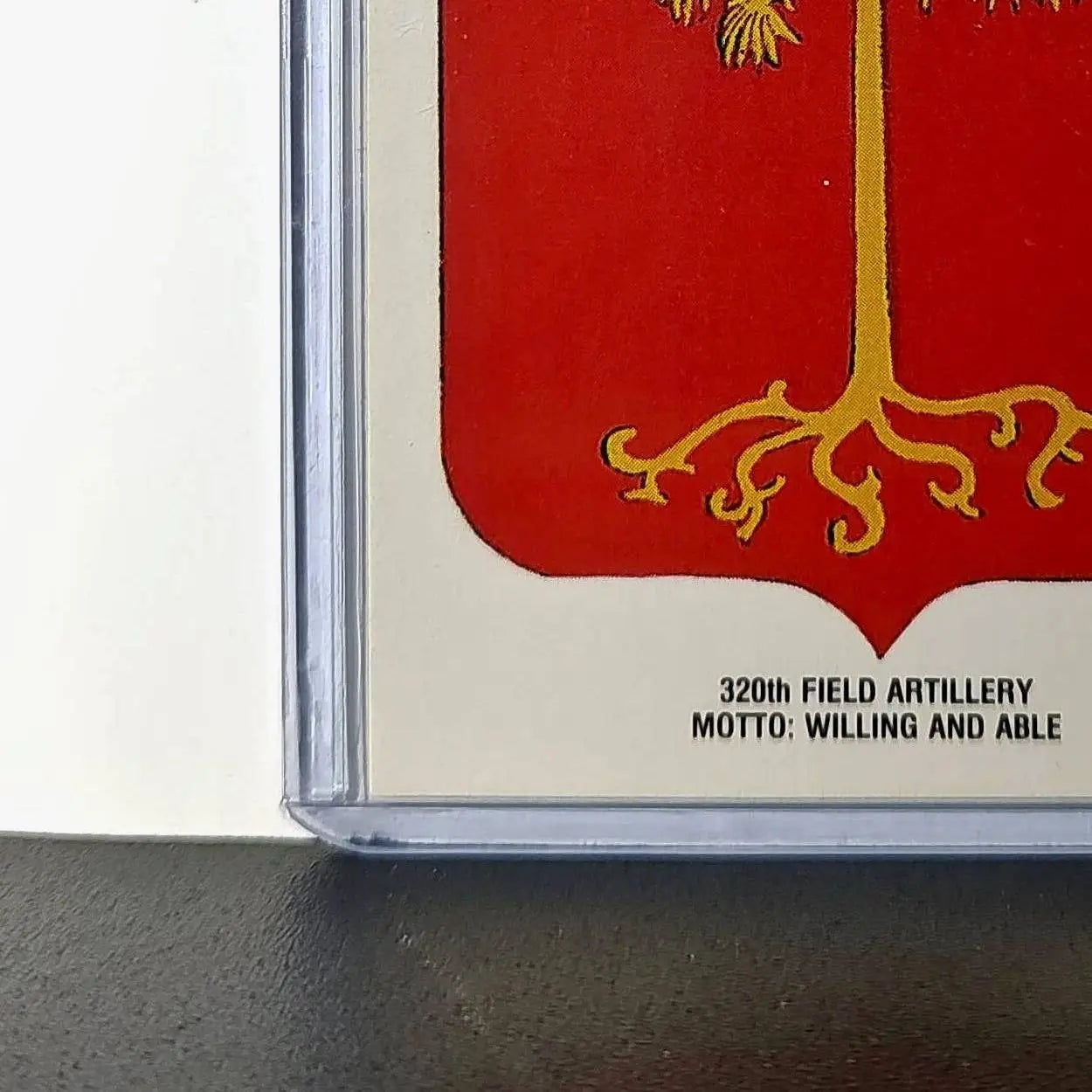 320th Field Artillery Motto: Willing & Able 1991 Topps Desert Storm #5 Sticker