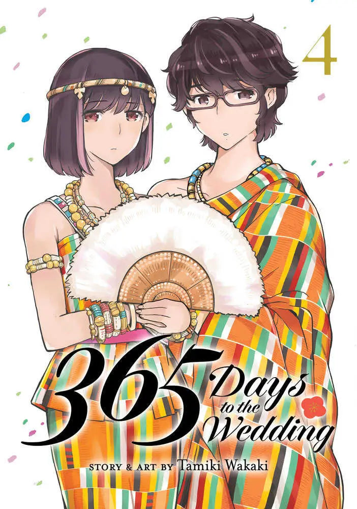 Manga cover art of a couple holding a decorative fan for 365 Days To The Wedding Volume 4