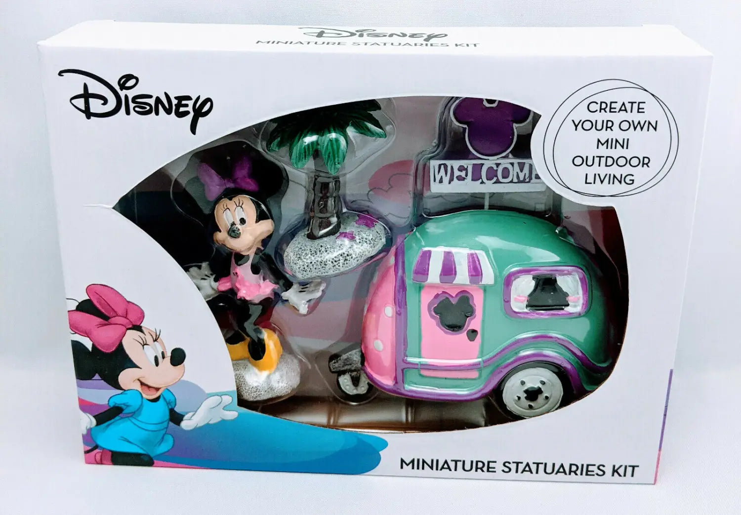 Disney Minnie Mouse 4 Piece Miniature Fairy Garden Camper Statuaries ki ID:34193