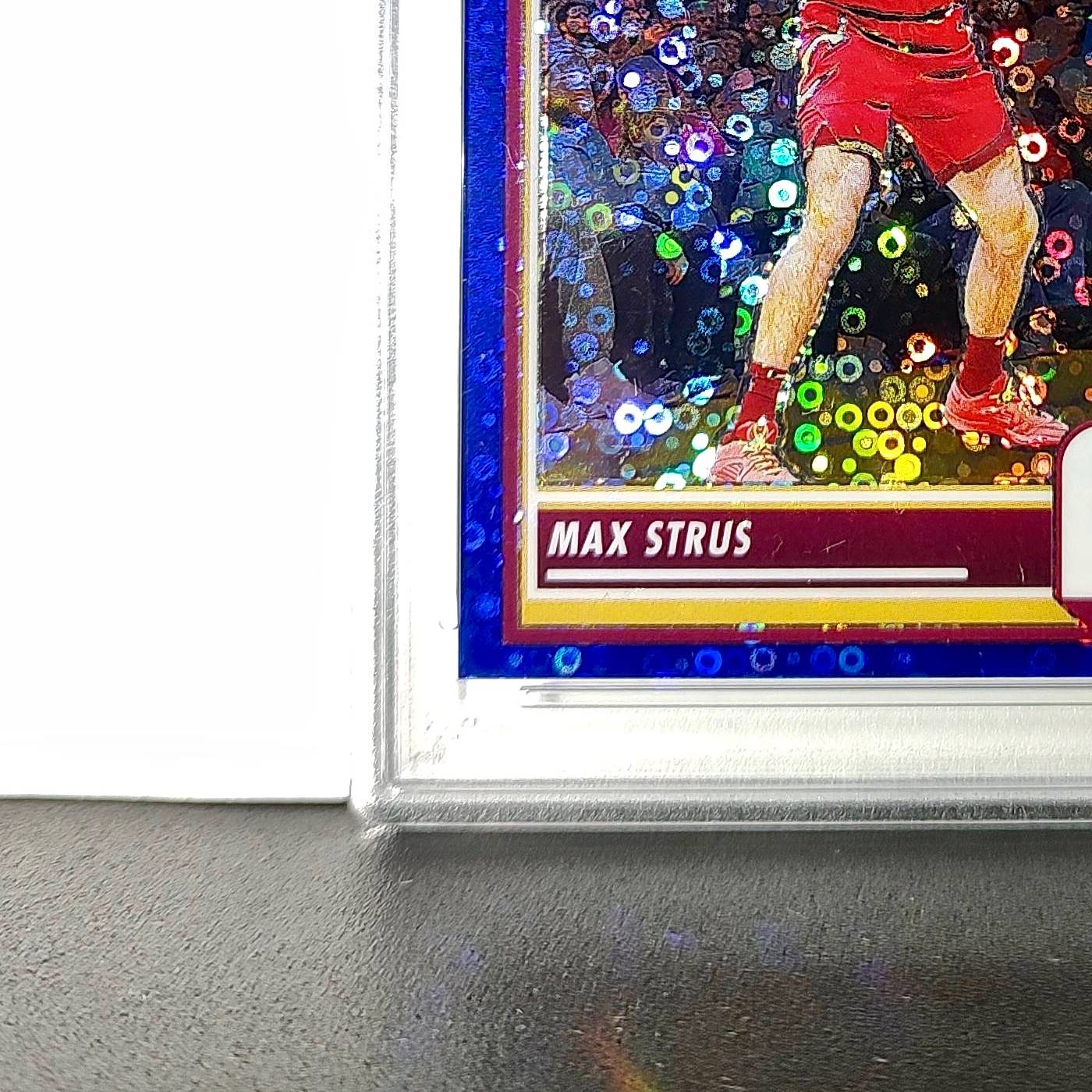 Max Strus 2023 Panini Hoops Premium #234 27/99 Blue Disco Prizm PSA 9 Mint