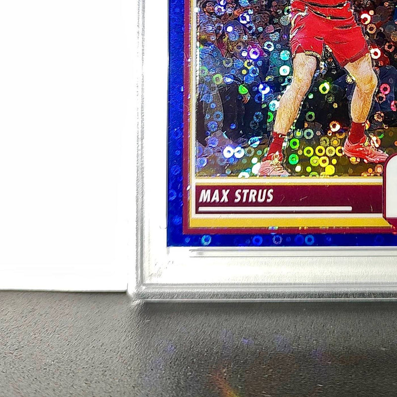 Max Strus 2023 Panini Hoops Premium #234 27/99 Blue Disco Prizm PSA 9 Mint