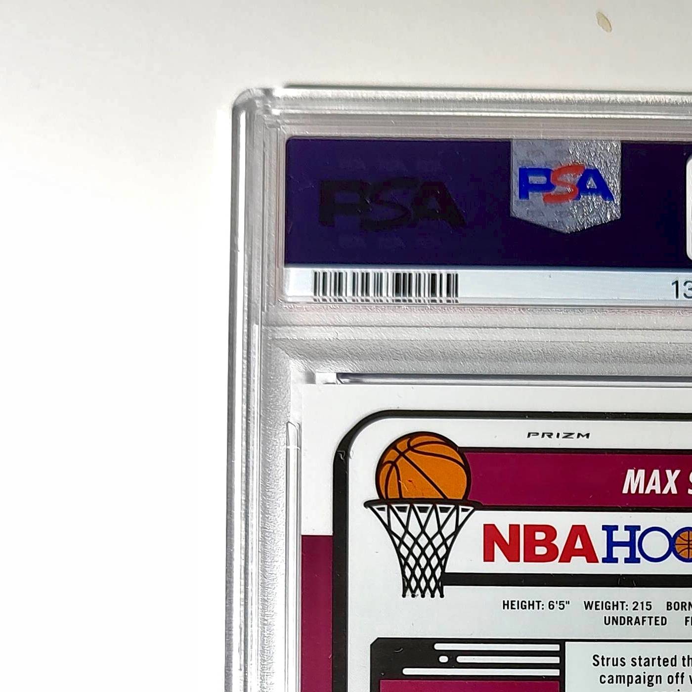 Max Strus 2023 Panini Hoops Premium #234 27/99 Blue Disco Prizm PSA 9 Mint