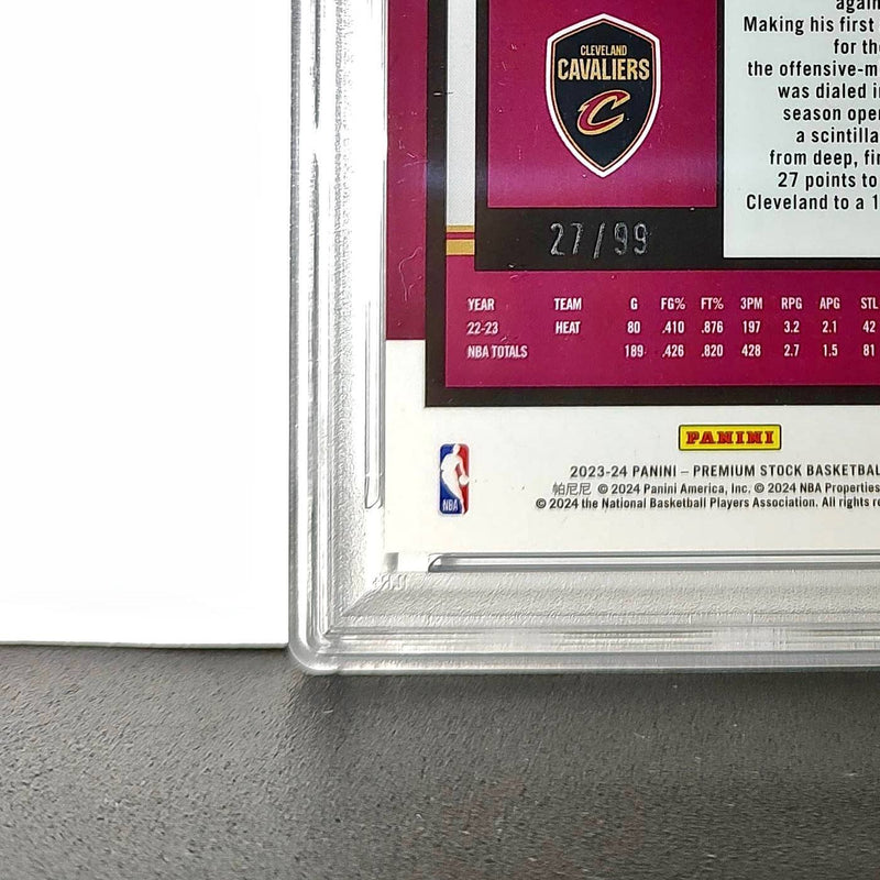 Max Strus 2023 Panini Hoops Premium #234 27/99 Blue Disco Prizm PSA 9 Mint