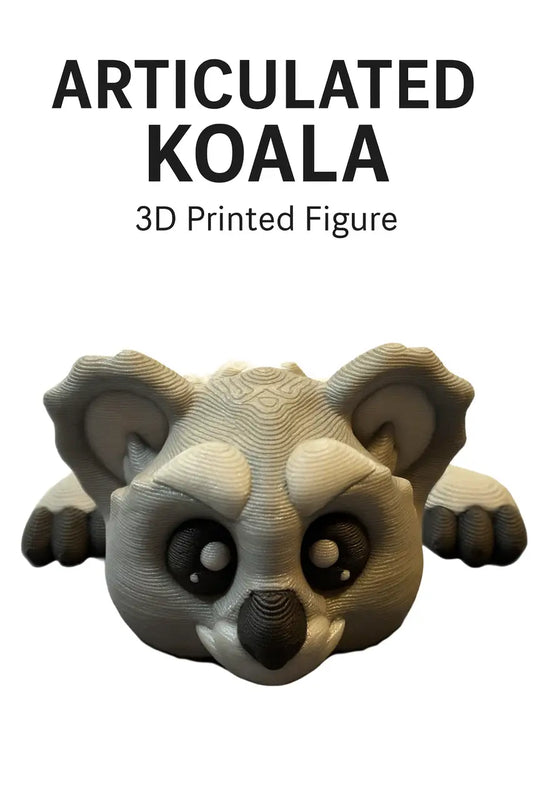 3D Printed Articulated Koala – 3D Printed Fidget Figure - Collectibles