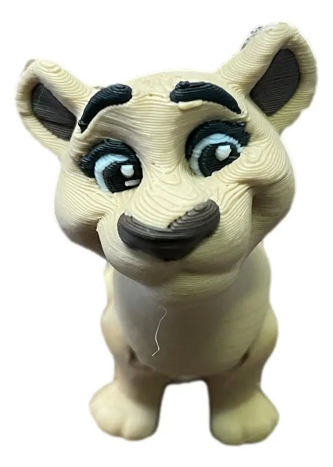 3D Printed Lion Female Figure – Articulated Multi-Color African Animal - Collectibles