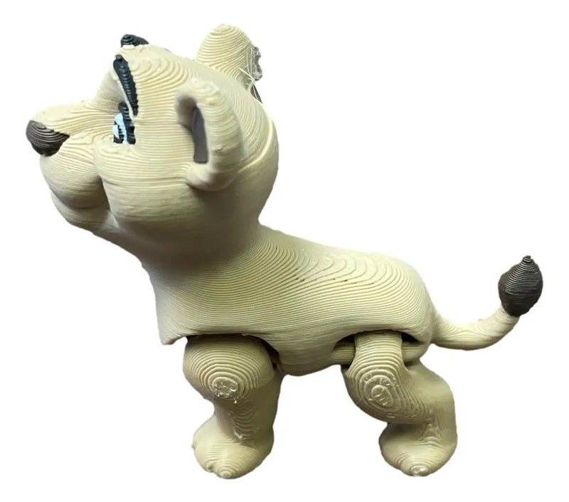 3D Printed Lion Female Figure – Articulated Multi-Color African Animal - Collectibles