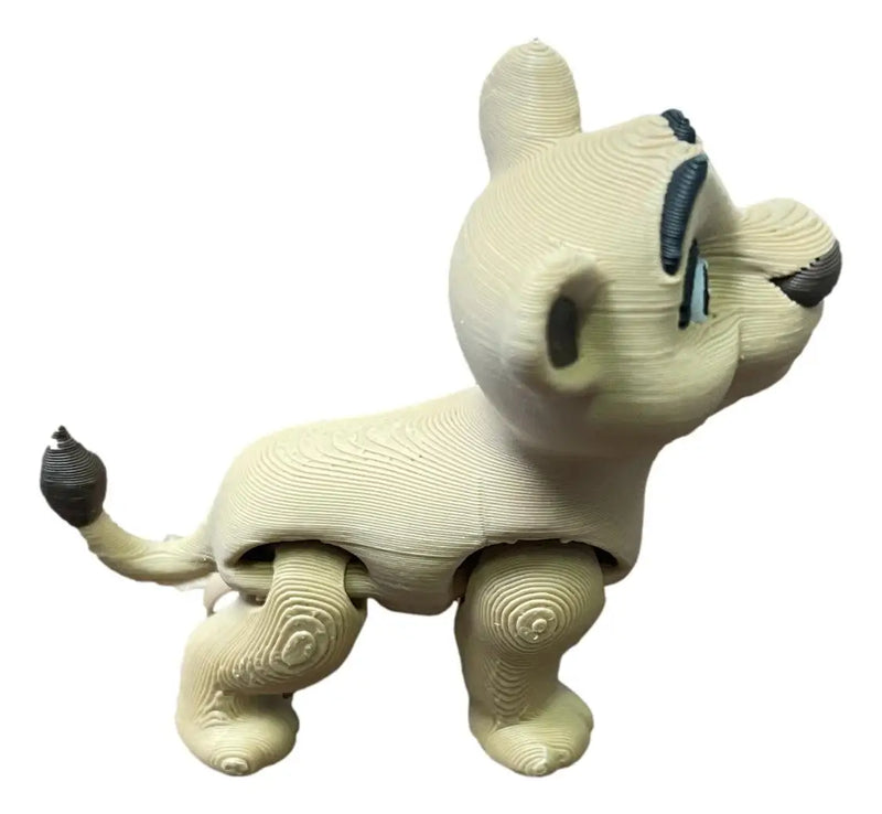 3D Printed Lion Female Figure – Articulated Multi-Color African Animal - Collectibles