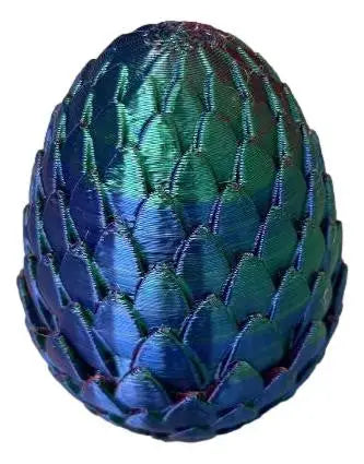 3D Printed Mystic Dragon Egg Storage Container – Green/Blue/Red - Other