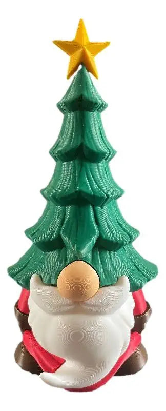 3D Printed Pinehead Gnome – 3D Printed Christmas Gnome with Tree Hat - Other