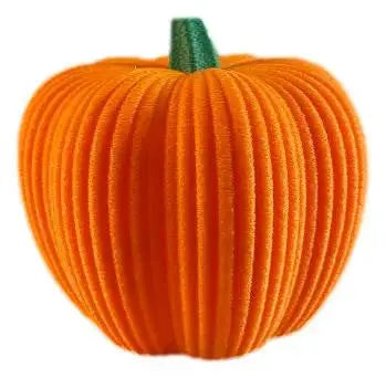 3D Printed Pumpkin Medium – Orange with Green Stem Fall Decor Tabletop Ornament - Other