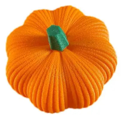 3D Printed Pumpkin Medium – Orange with Green Stem Fall Decor Tabletop Ornament - Other