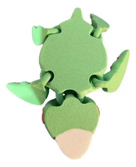 3D Printed Sea Turtle Figure – Articulated Multi-Color Ocean Animal - Collectibles