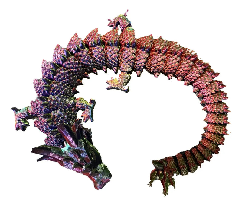 3D Printed Toothblade Dragon Articulated Dragon Figurine Blue/Green/Red