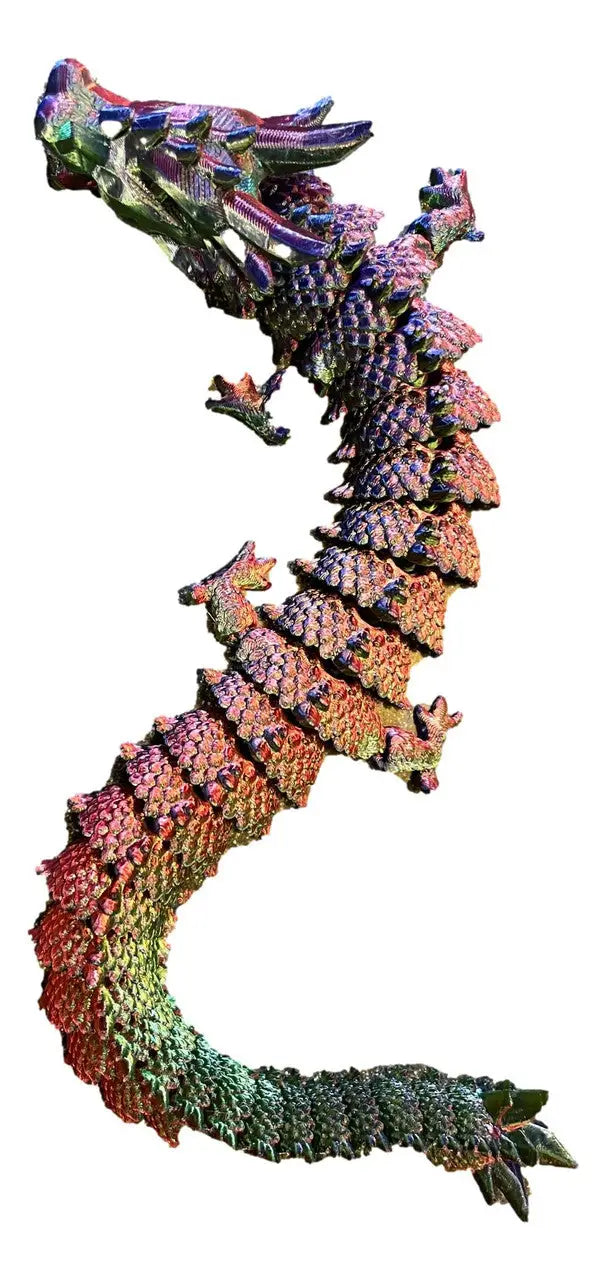 3D Printed Toothblade Dragon Articulated Dragon Figurine Blue/Green/Red