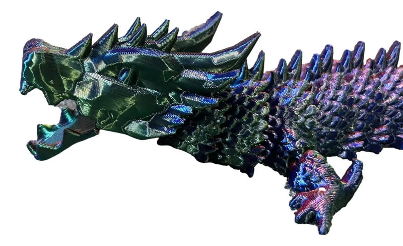 3D Printed Toothblade Dragon Articulated Dragon Figurine Blue/Green/Red