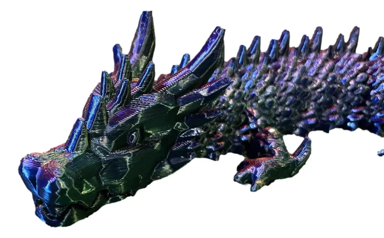3D Printed Toothblade Dragon Articulated Dragon Figurine Blue/Green/Red