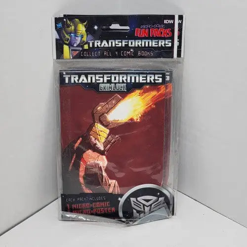 Sealed Transformers Fun Packs with micro comic and poster featuring Grimlock