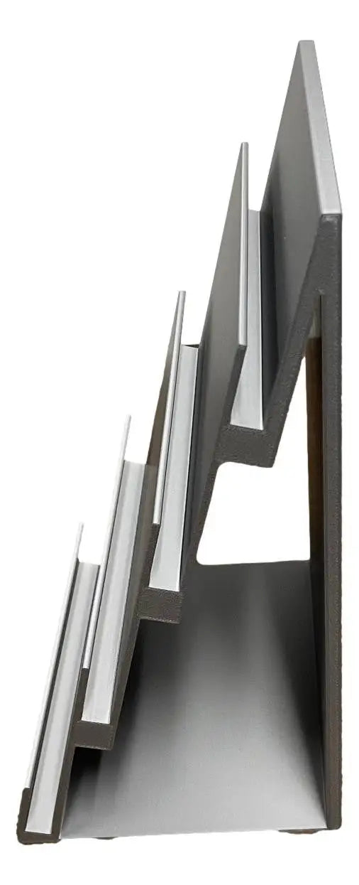 4-Tier Trading Card Display Stand Holds PSA SGC Slabs Sports Cards & TCG GREY