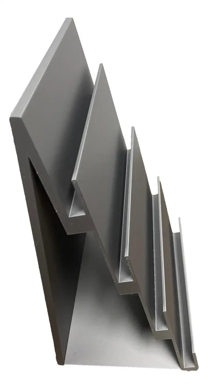4-Tier Trading Card Display Stand Holds PSA SGC Slabs Sports Cards & TCG GREY