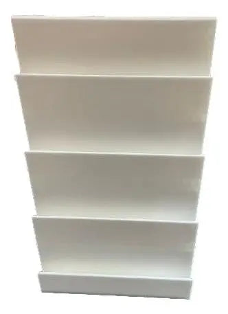 4-Tier Trading Card Display Stand Holds PSA SGC Slabs Sports Cards & TCG White - Supplies