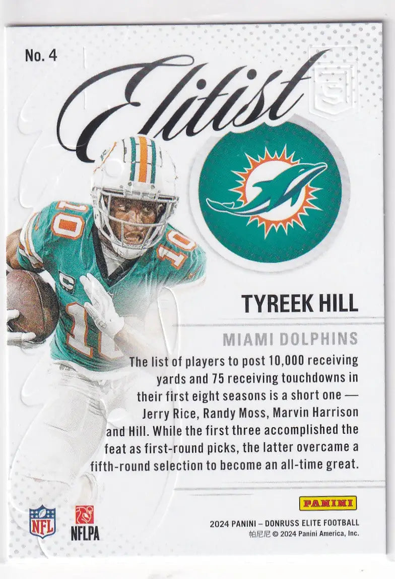 2024 DONRUSS ELITE #4 TYREEK HILL- MIAMI DOLPHINS