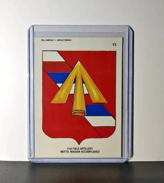41 Field Artillery Motto Mission Accomplished 1991 Topps Desert Storm 11 Sticker - Non-Sports Card Single