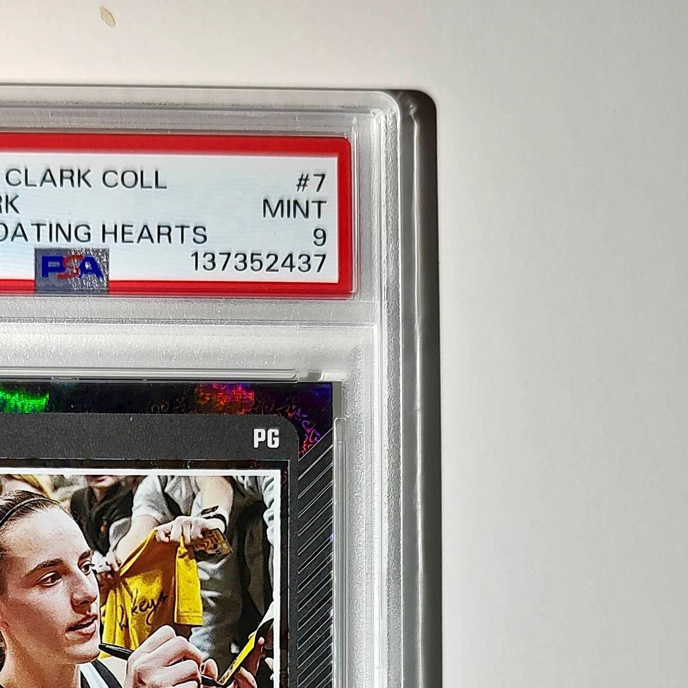 Caitlin Clark Collection 2024 #7 007/199 Donruss Floating Hearts PSA 9 Mint