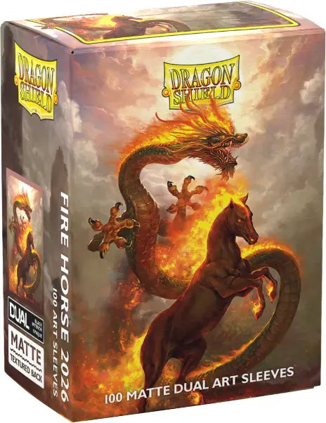 Dragon Shield Matte Dual Art Sleeves - Fire Horse 100ct