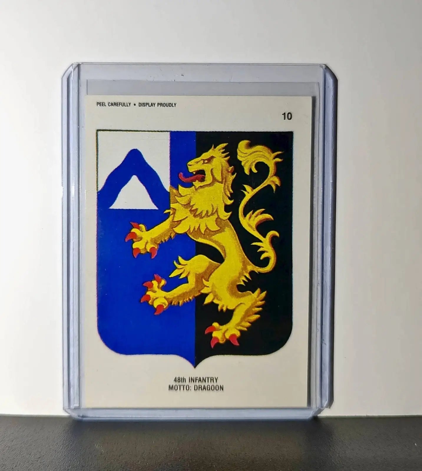 48th Infantry Motto: Dragoon 1991 Topps Desert Storm #10 Sticker Card - Non-Sports Card Single