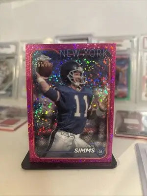 2024 Topps Chrome PHIL SIMMS Magenta Speckle Refractor /399 #140 - Football Card Single