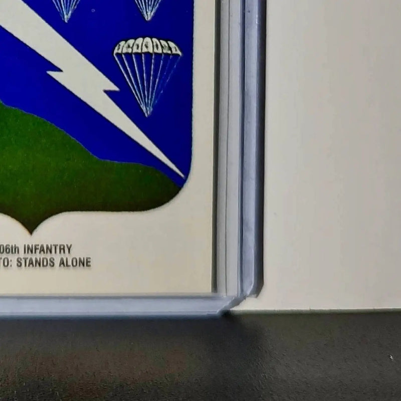 506th Infantry Motto: Stands Alone 1991 Topps Desert Storm #9 Sticker - Non-Sports Card Single