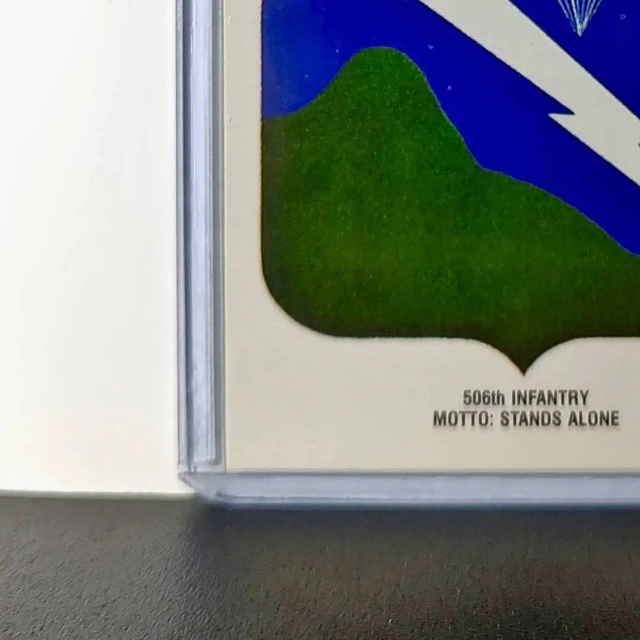 506th Infantry Motto: Stands Alone 1991 Topps Desert Storm #9 Sticker - Non-Sports Card Single
