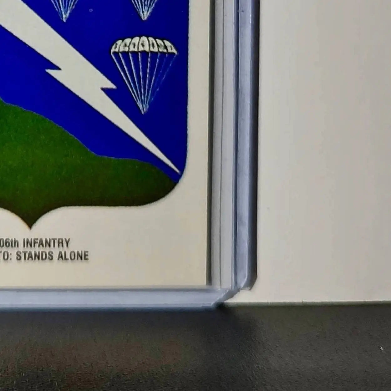 506th Infantry Motto: Stands Alone 1991 Topps Desert Storm #9 Sticker - Non-Sports Card Single