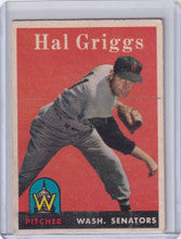 1958 Topps Baseball #455 Hal Griggs  - Washington Senators RC