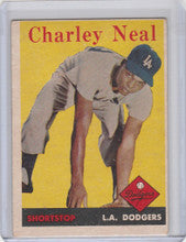 1958 Topps Baseball #16 Charlie Neal  - Los Angeles Dodgers