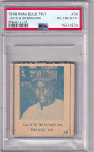 1948 R346 Blue Tint #36 Jackie Robinson PSA A Brooklyn Dodgers
