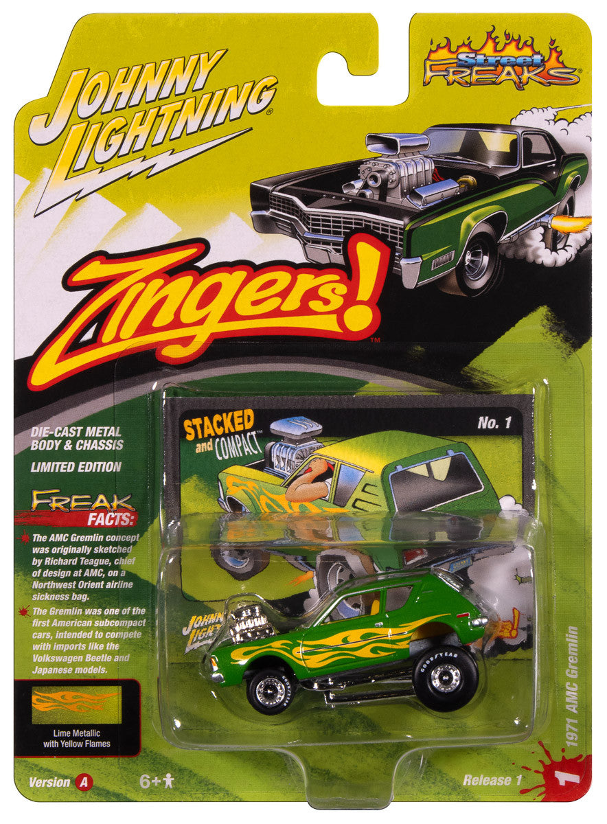 Johnny Lightning 1:64 Street Freaks Ver A 1971 AMC Gremlin Lime Metallic