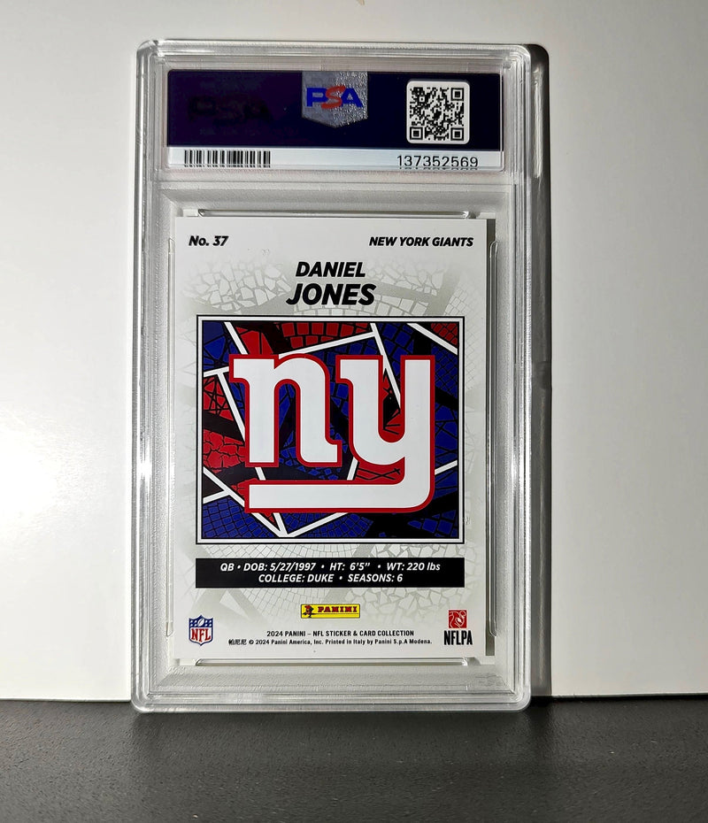 Daniel Jones 2024 Panini Sticker Collection 198/199 #37 Gold Foil PSA 8 NM-MT