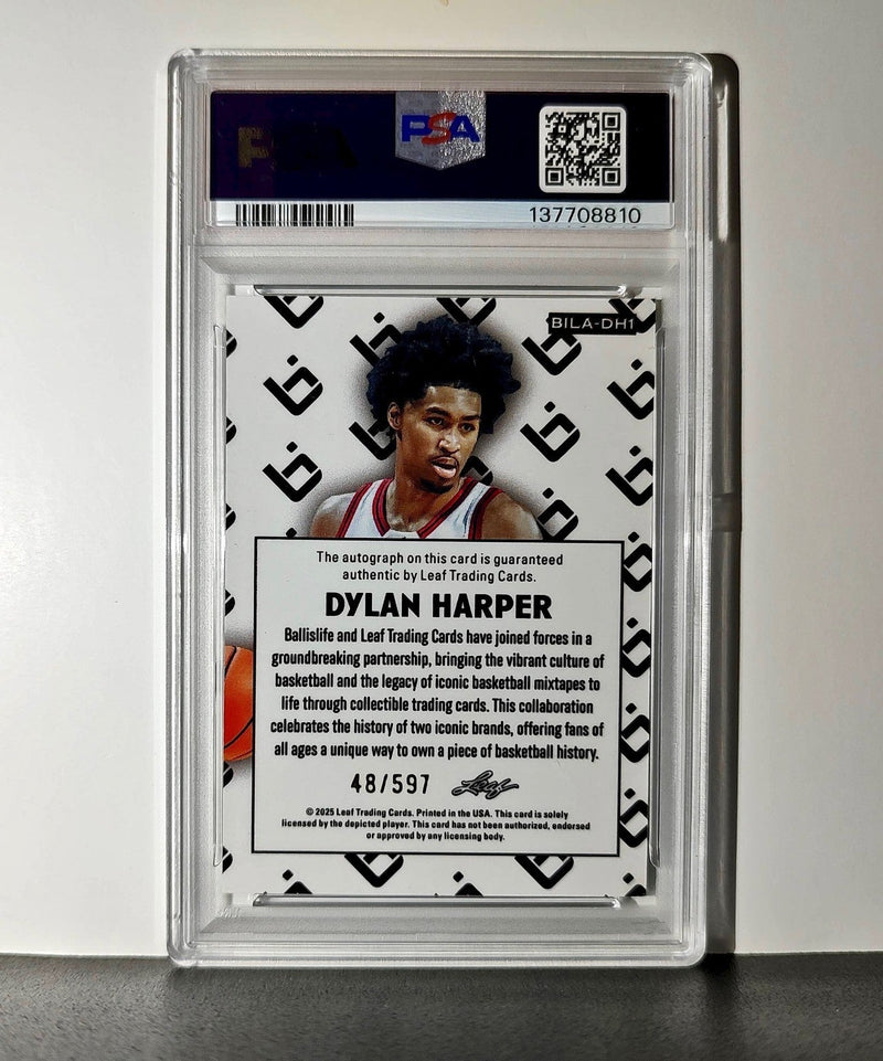 Dylan Harper 2025 Leaf Metal #BILA-DH1 Refractor PSA 9 Auto 10