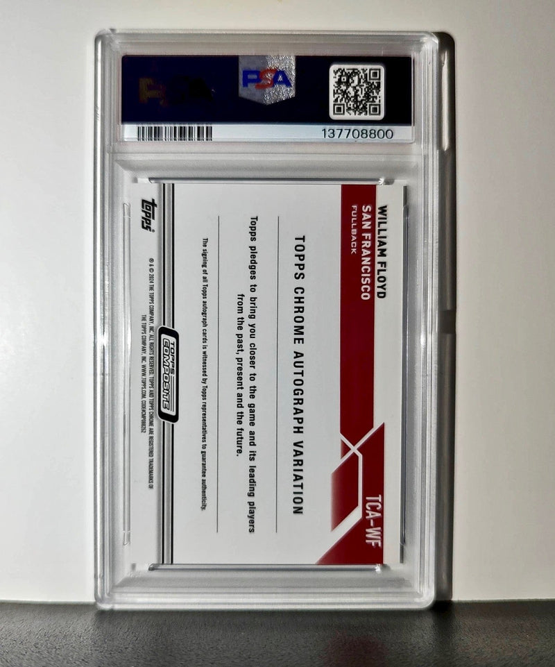 William Floyd 2023 Topps Chrome #TCA-WF Purple Geometric 124/199 PSA 10 Auto 10