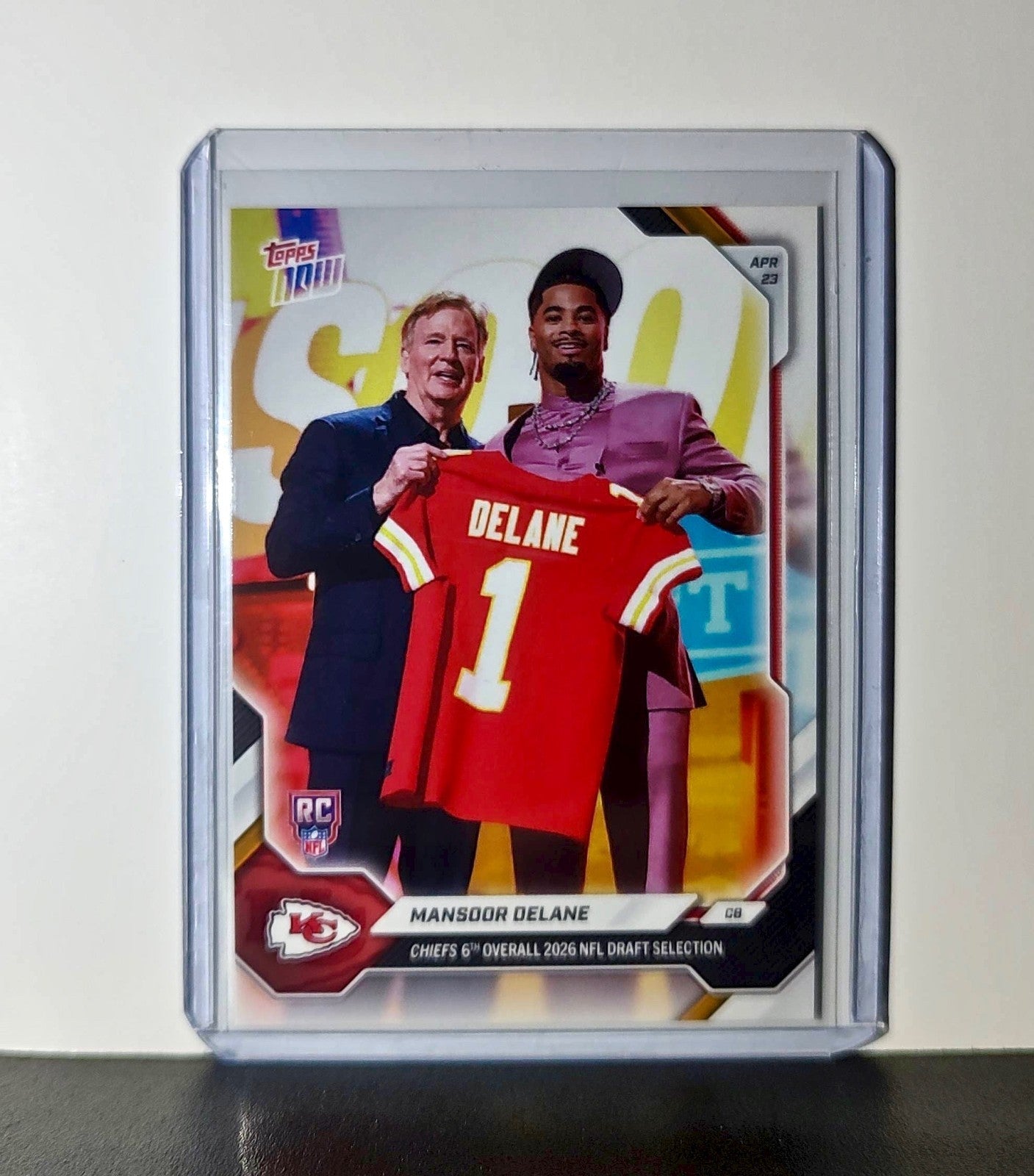 Mansoor Delane Rookie 2026 Topps Now Draft Night #MDEL Card Kansas City Chiefs