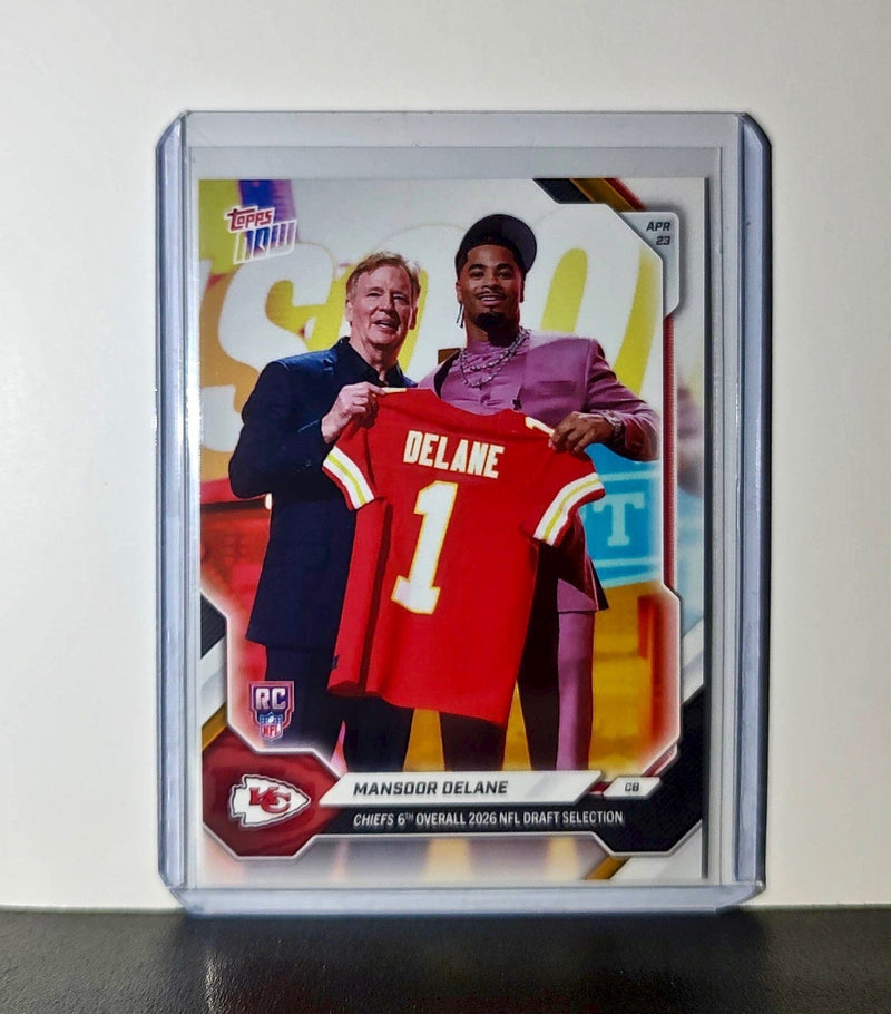 Mansoor Delane Rookie 2026 Topps Now Draft Night #MDEL Card Kansas City Chiefs