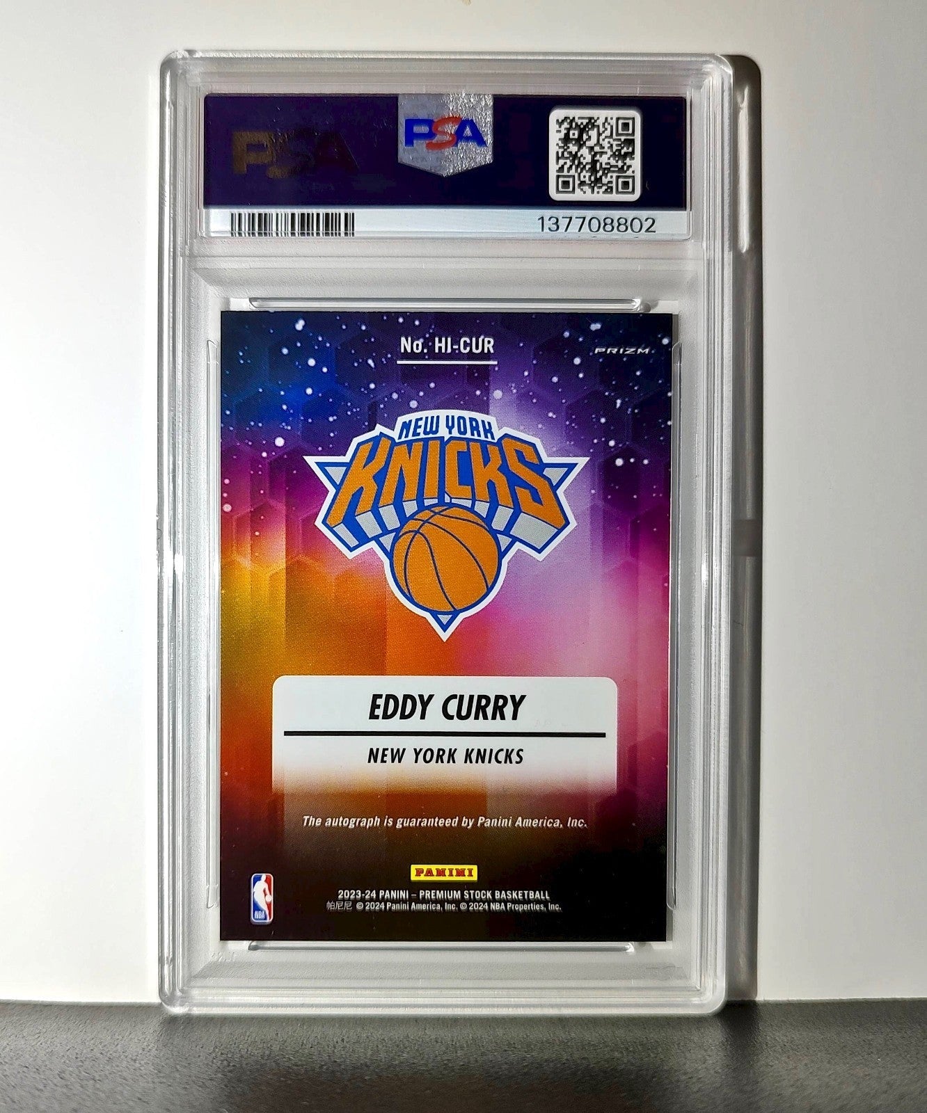Eddy Curry 2023 Panini Premium NBA Hoops #HI-CUR Hoops Ink PSA 10 Auto 10