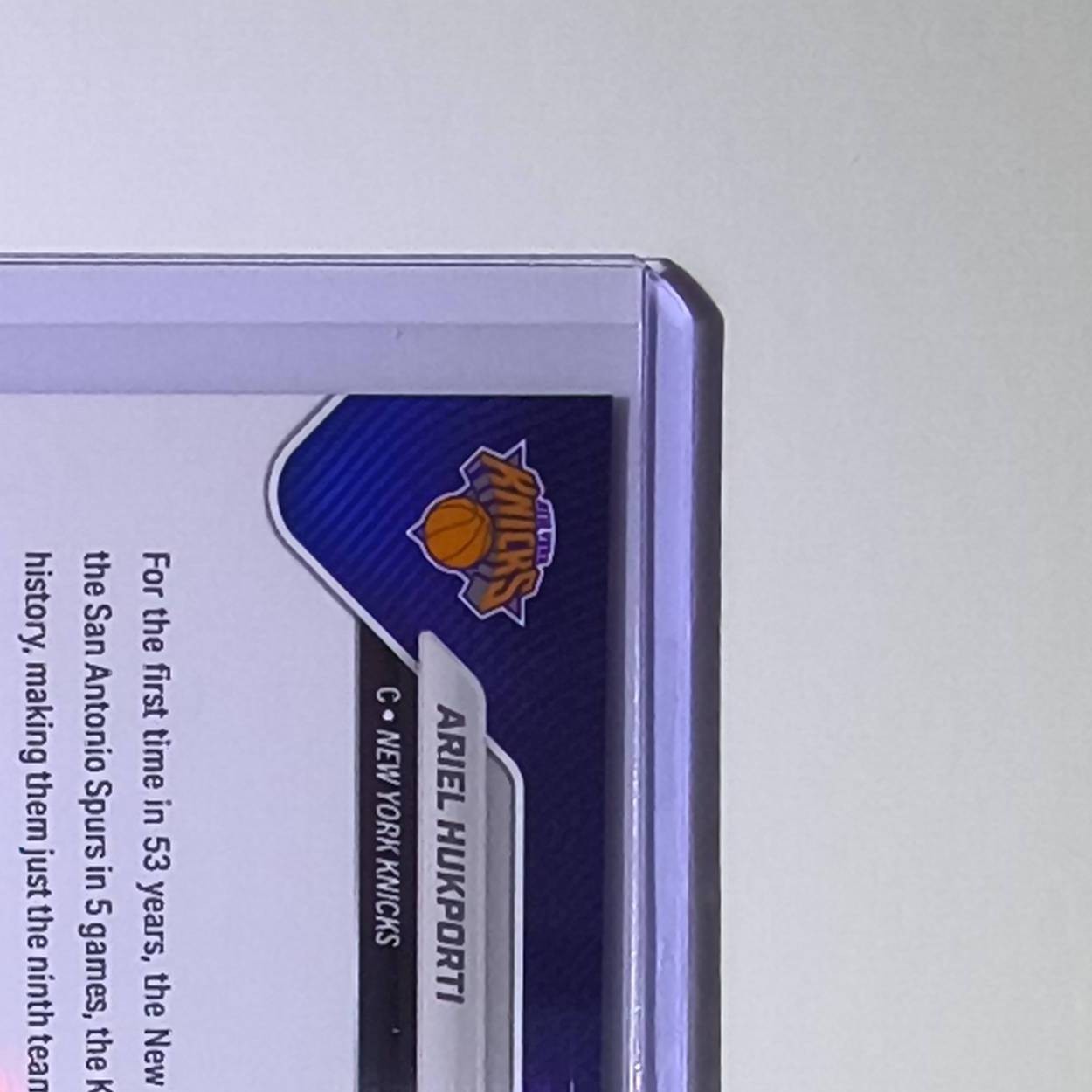 Ariel Hukporti 2026 Topps Now NBA Champions #C13 Card New York Knicks
