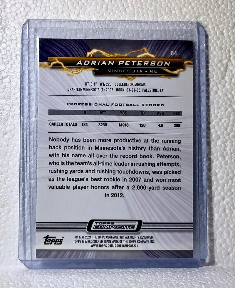 Adrian Peterson 2023 Topps Resurgence NFL #84 Football Card Minnesota Vikings