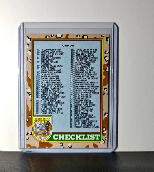Checklist: 1–88 1991 Topps Desert Storm #88 Card